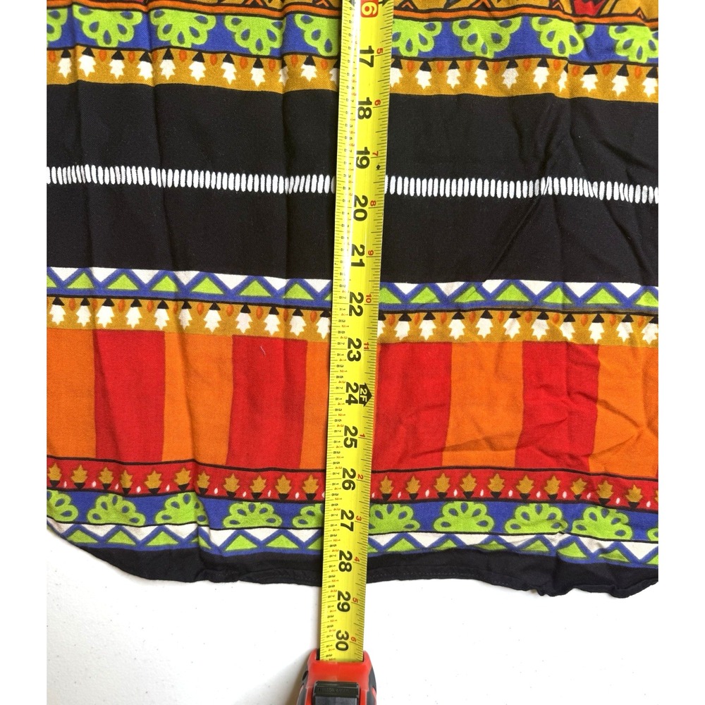 Vintage International Max Rayon Shirt Mens XL Tribal Aztec Button Up 90s -3696 - Picture 7 of 7